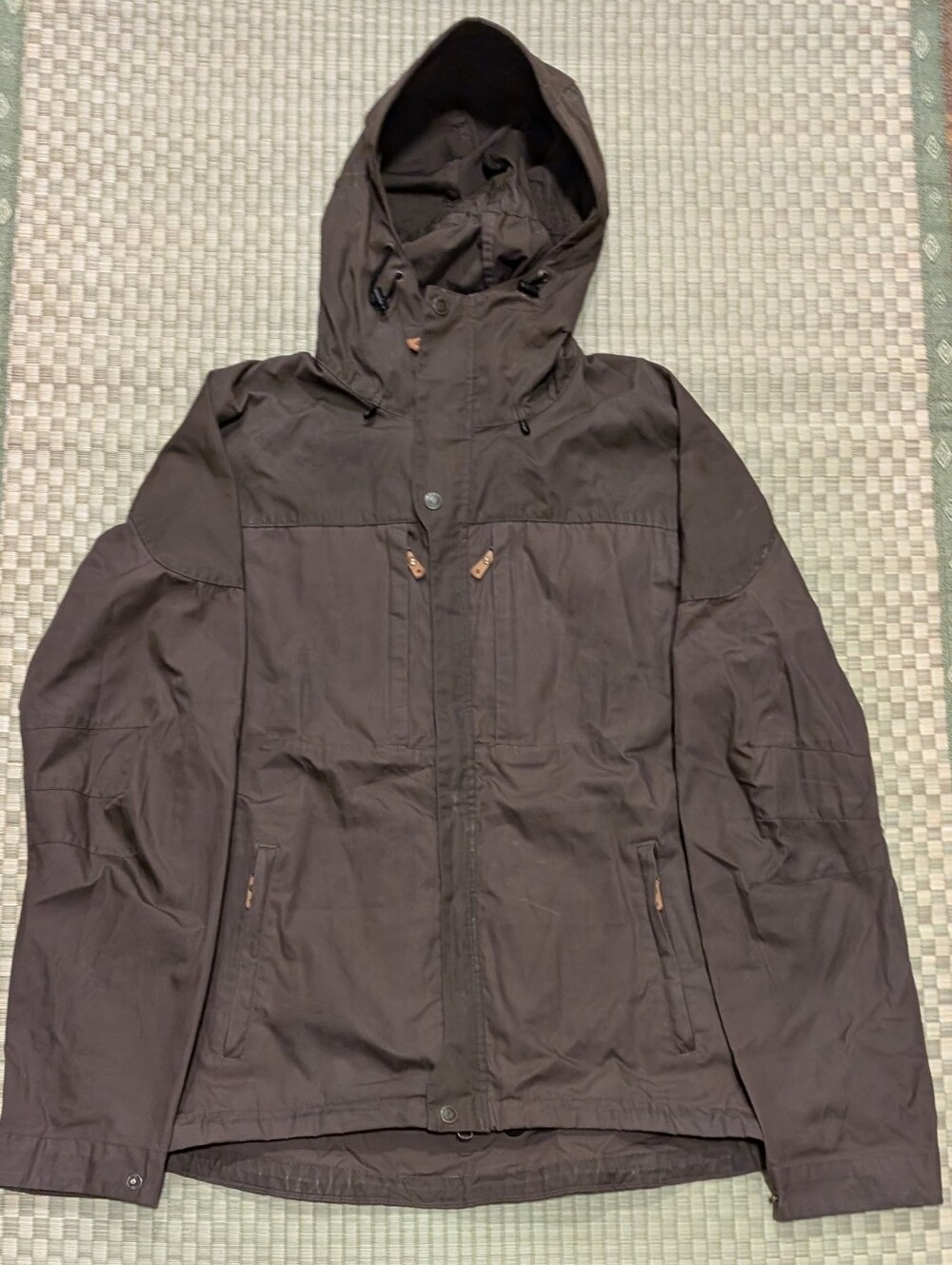 Fjallraven Skogso Waxed Canvas Shell Jacket Olive Green Men's Size Small